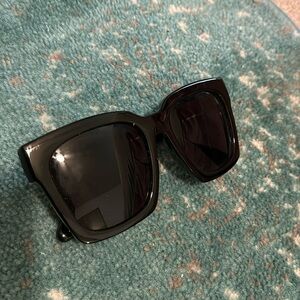 Black large frame sunglasses